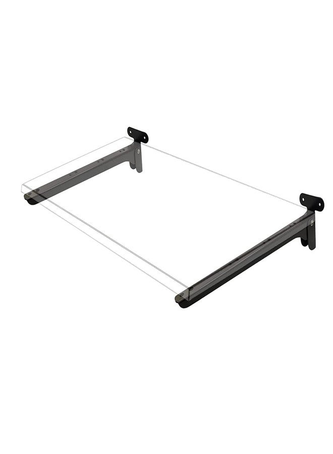 Amazio® Heavy Duty Shelves Brackets |9 Inch | Foldable Mild Steel Racks | Shelves Brackets with Fittings for fold Down | L Brackets for Shelves Support | - Image 2